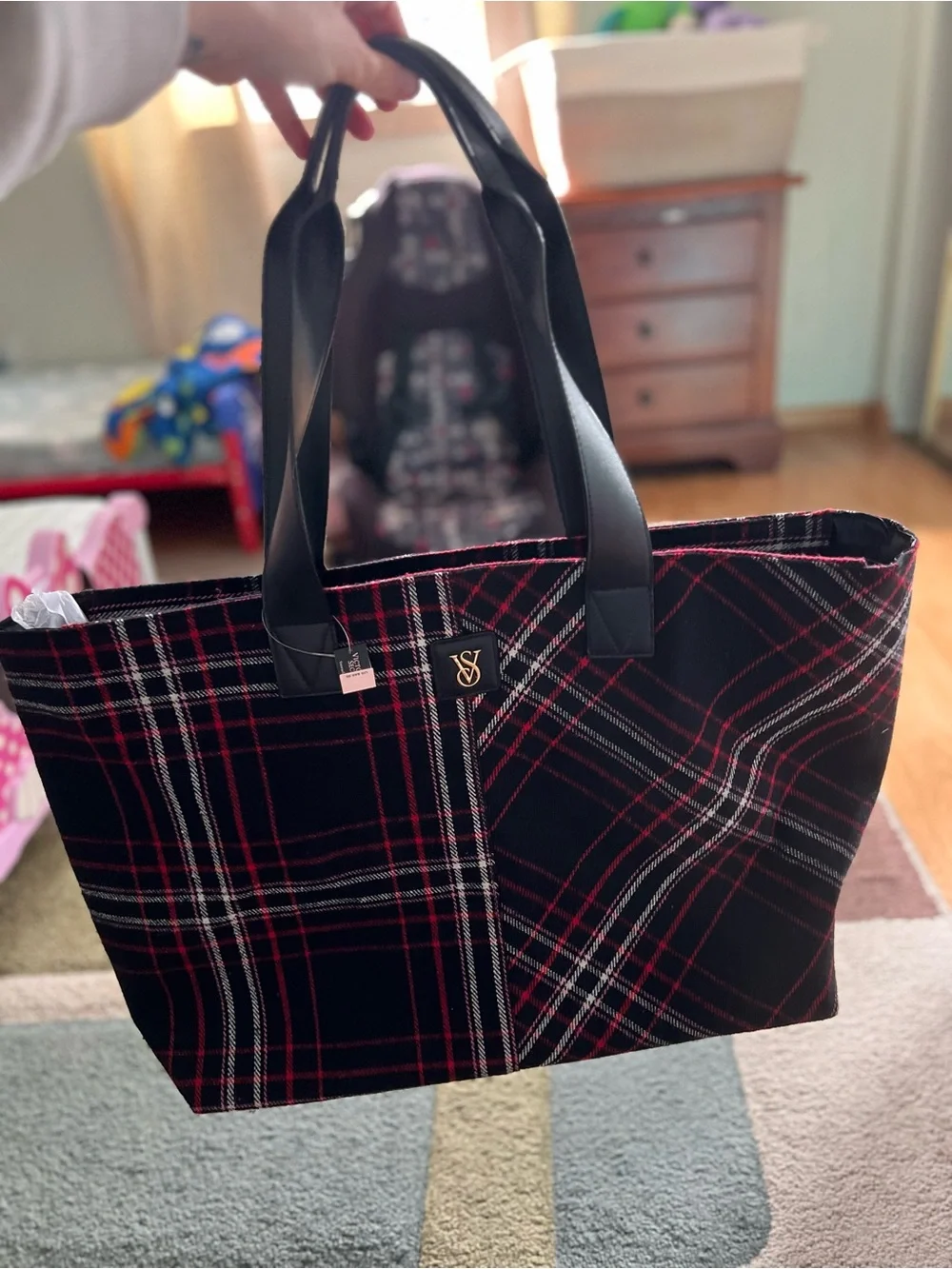 Victoria's Secret Large Plaid Tote